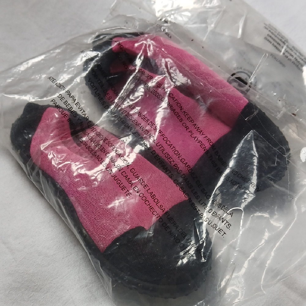 Kids Pink and Black Shoes